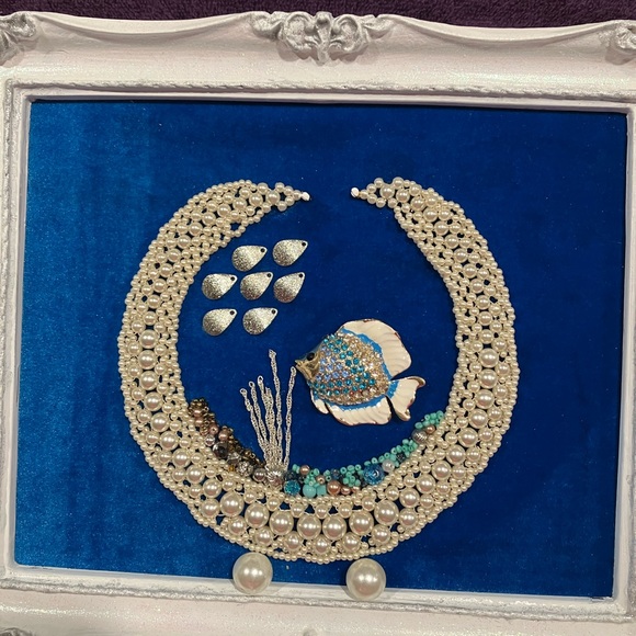 FRAMED JEWELRY ART COLLAGE. OOAK UNIQUE HANDMADE. GREAT GIFT IDEA 💝 - Picture 13 of 13